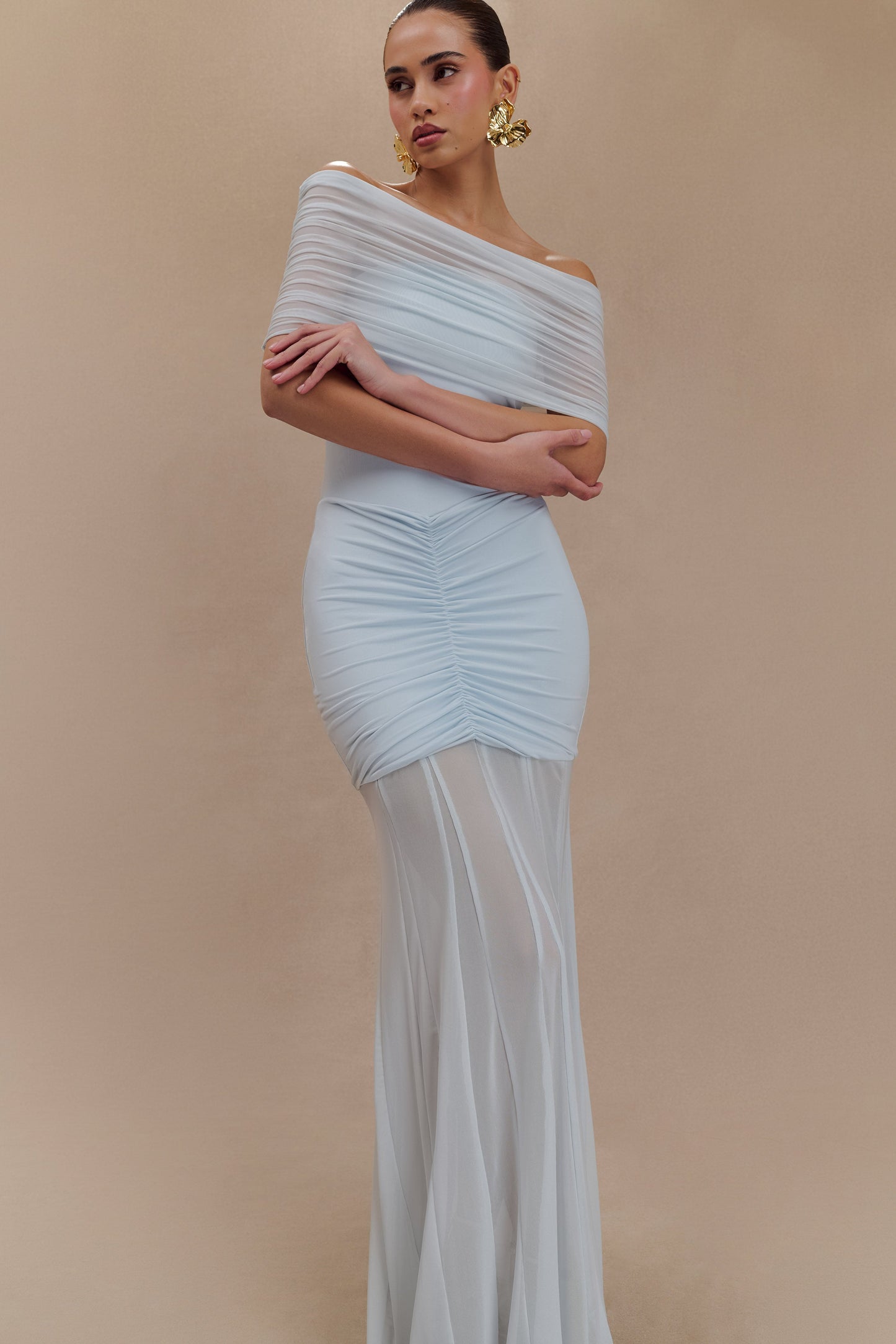 CASPIAN | OFF SHOULDER MAXI DRESS