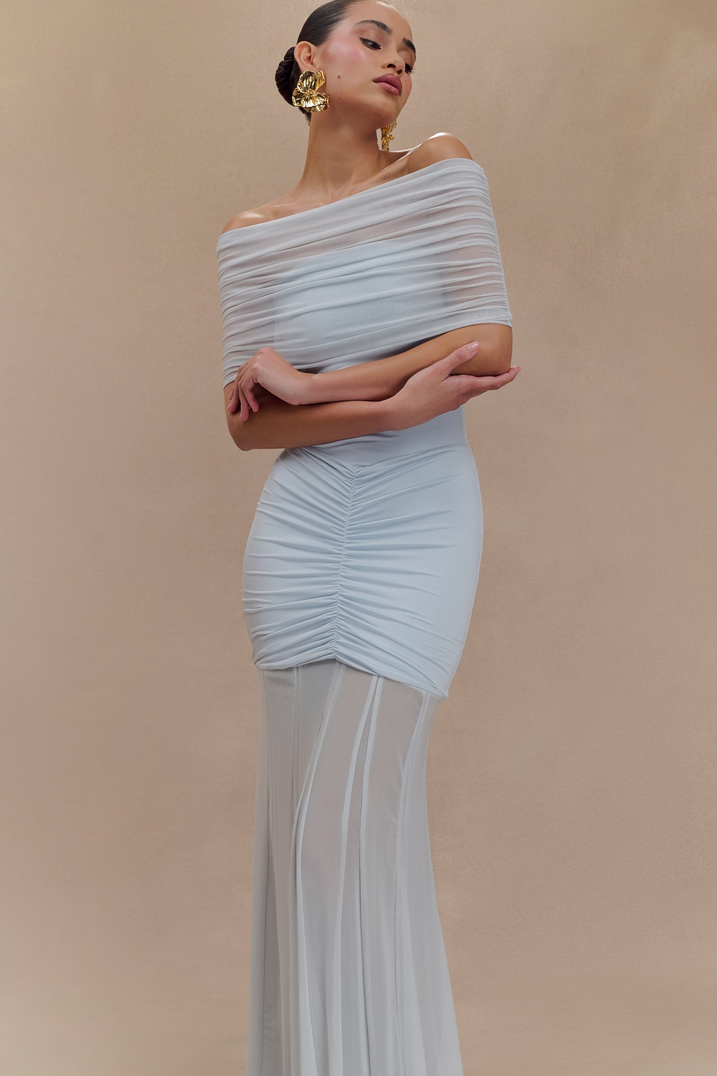 CASPIAN | OFF SHOULDER MAXI DRESS