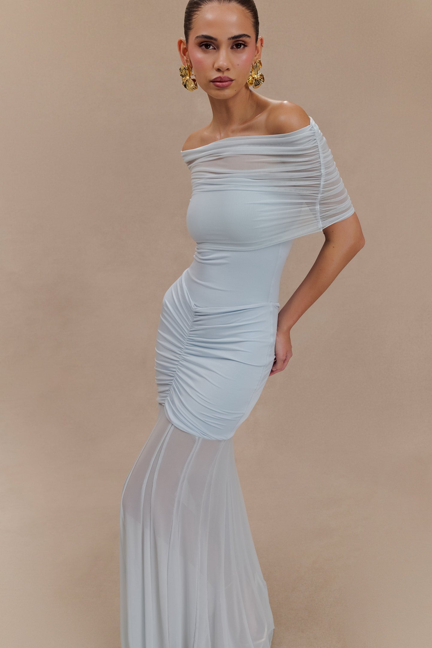 CASPIAN | OFF SHOULDER MAXI DRESS