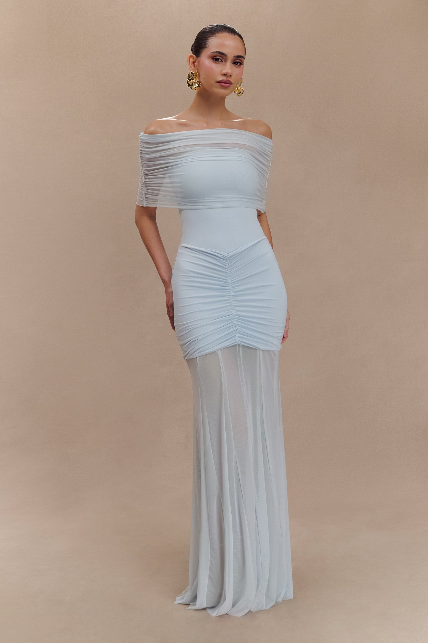 CASPIAN | OFF SHOULDER MAXI DRESS