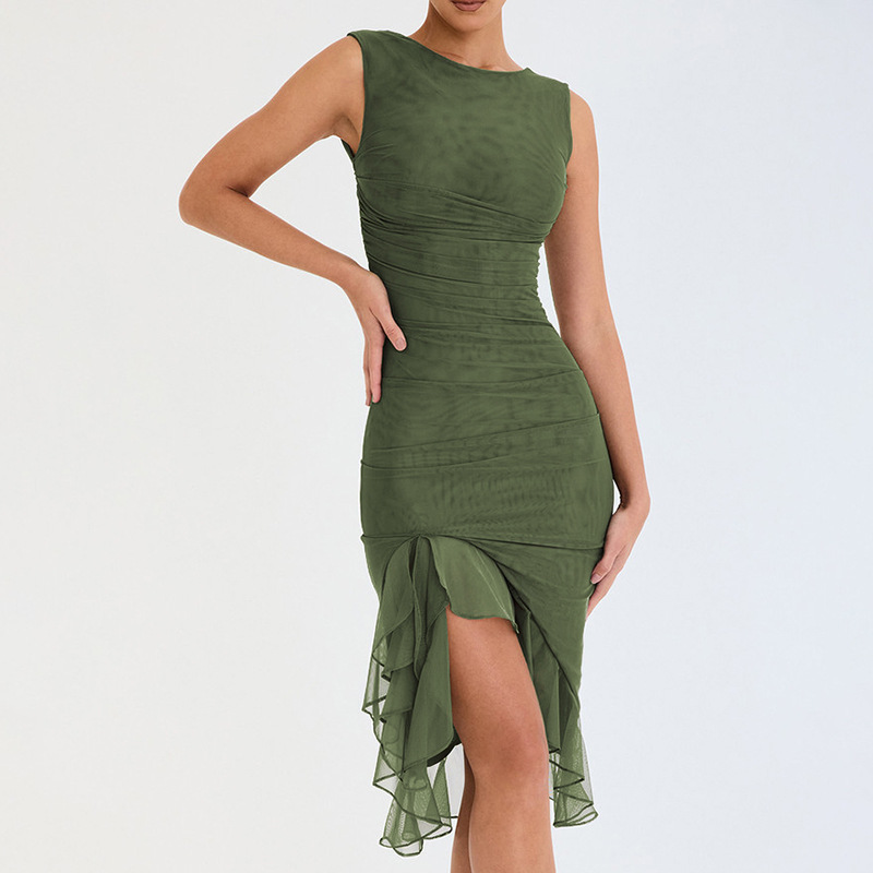 MEEDA | RUFFLE MIDI DRESS