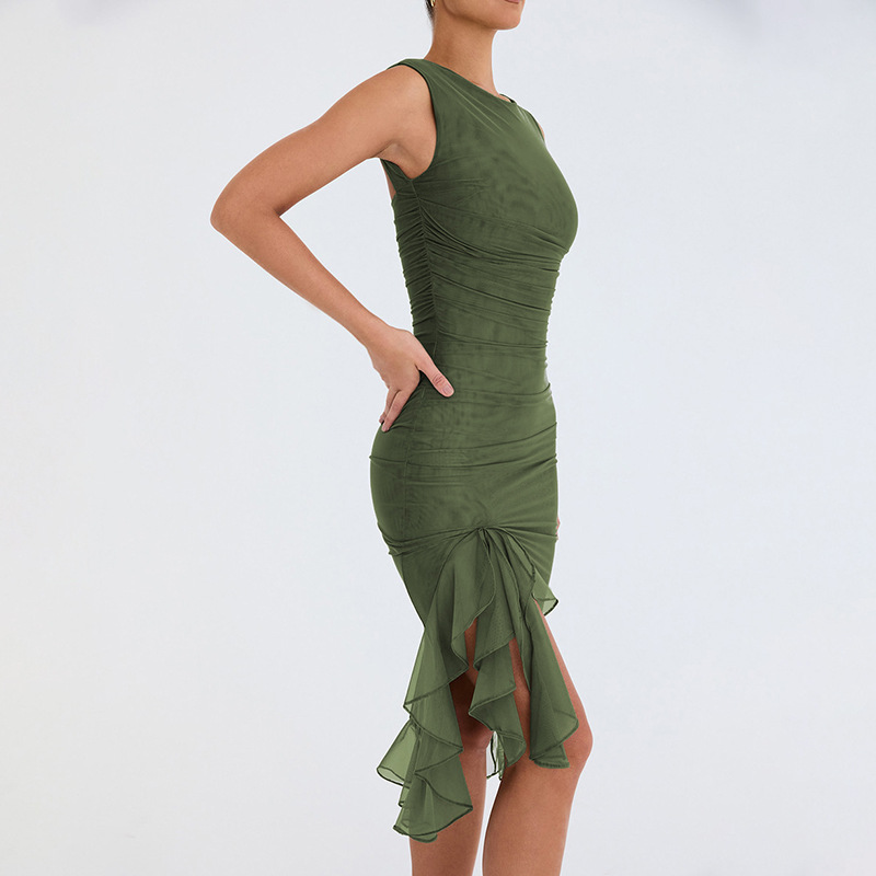 MEEDA | RUFFLE MIDI DRESS