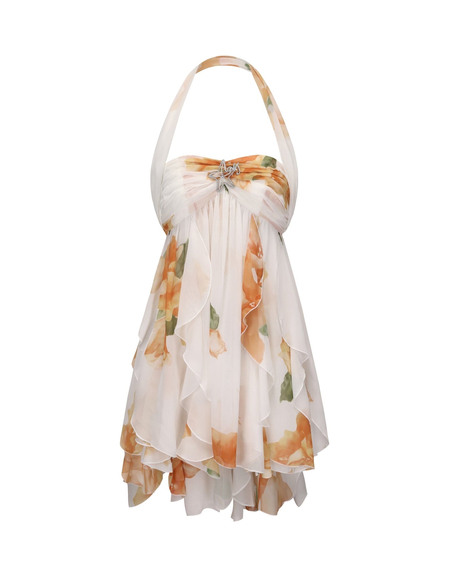 CATERINA | FLORAL HALTER DRESS