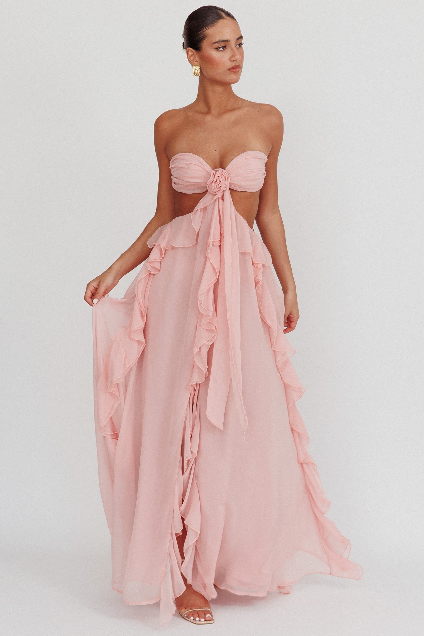 SALLY | RUFFLE MAXI DRESS