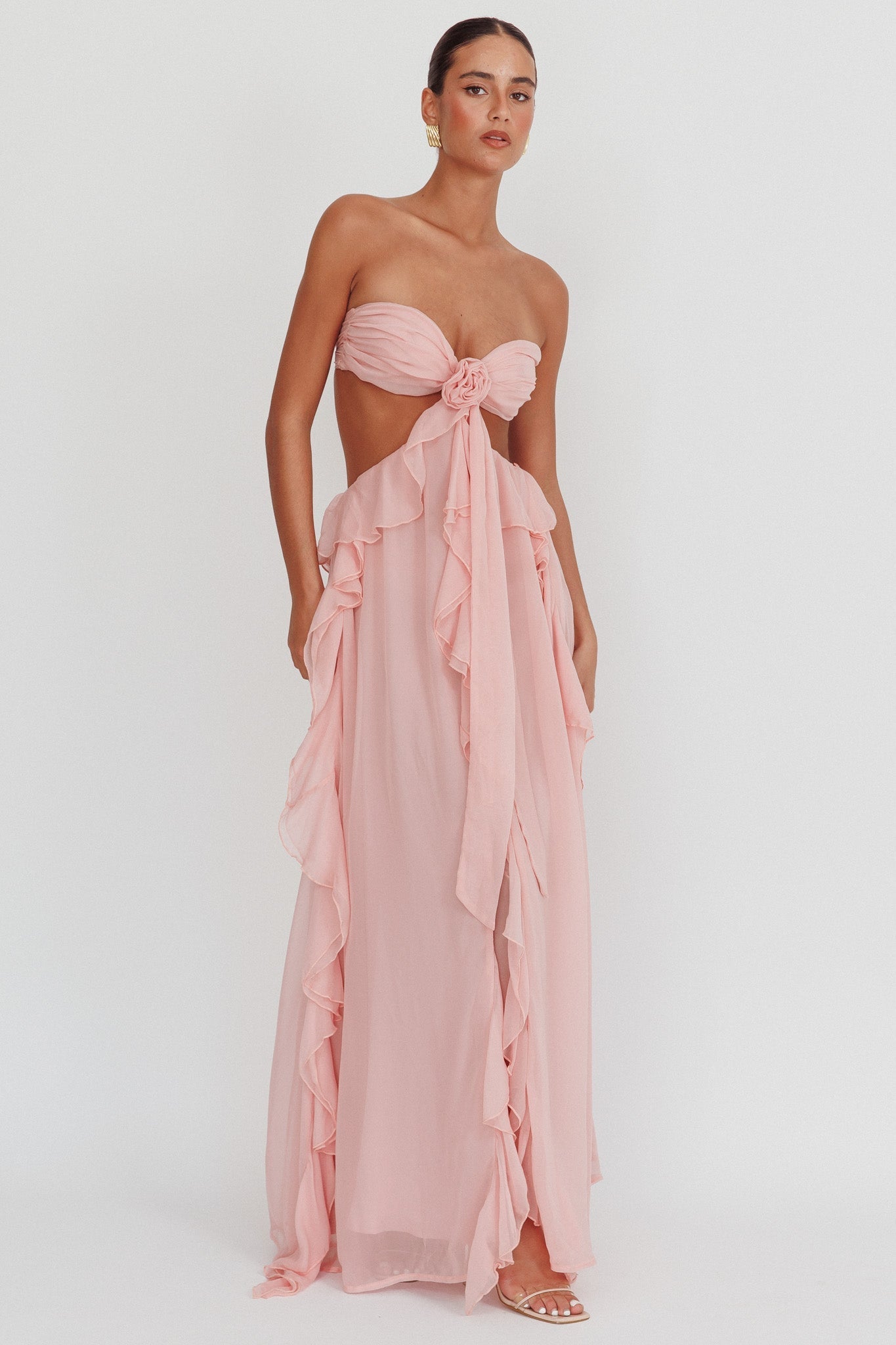 SALLY | RUFFLE MAXI DRESS