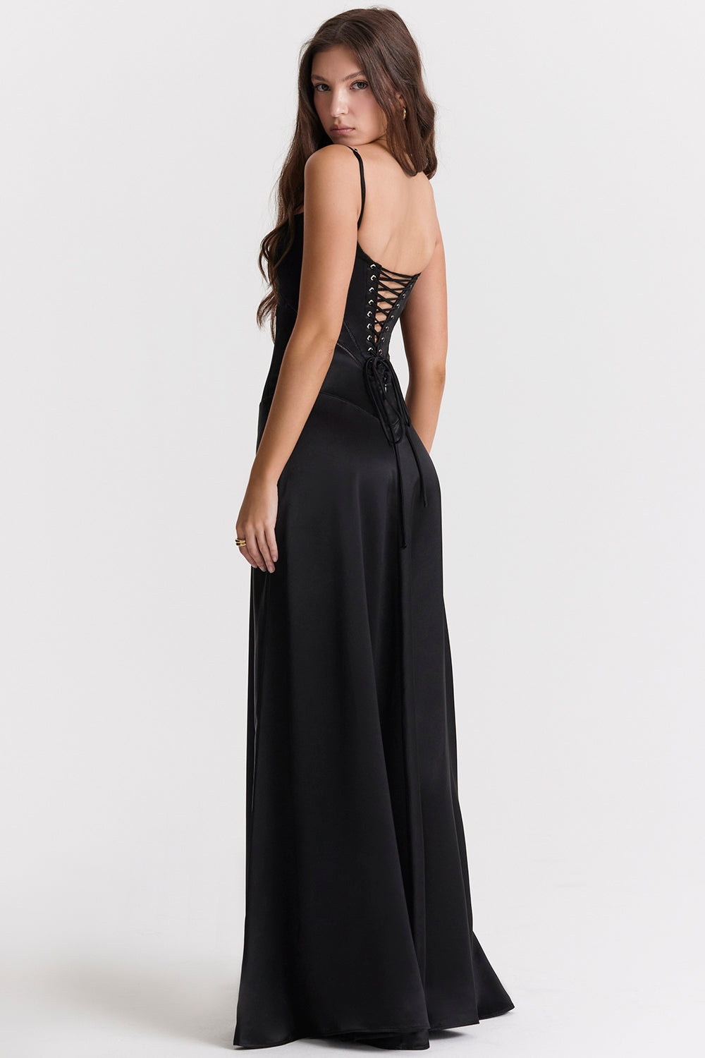 ANABELLA | LACE UP MAXI DRESS