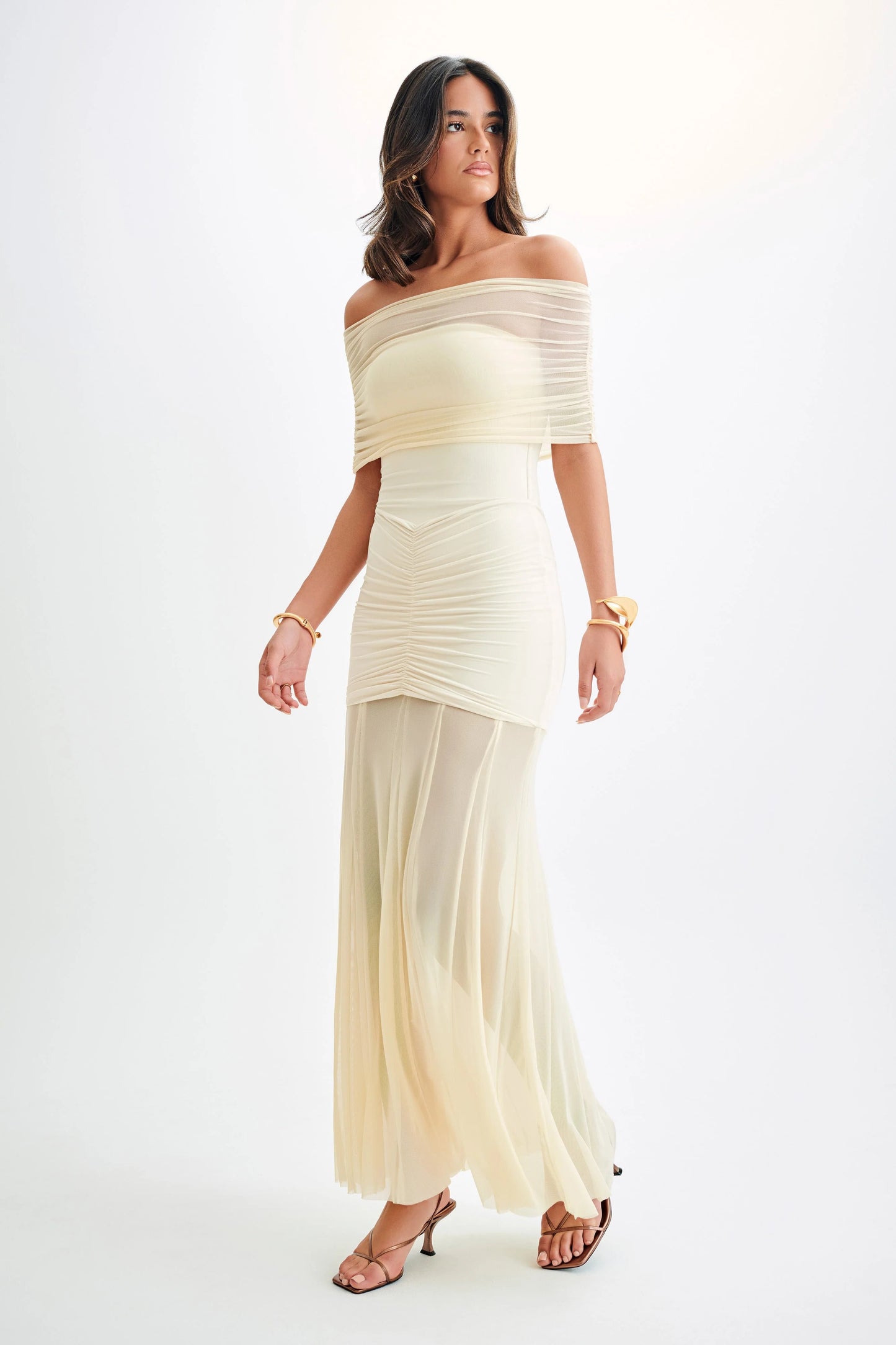 CASPIAN | OFF SHOULDER MAXI DRESS